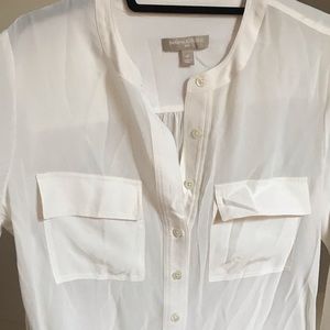 Banana Republic Silk Top White